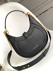 Fortok Bvlgari Serpenti Ellipse Micro Bag Black 13x8x3.5cm - 3