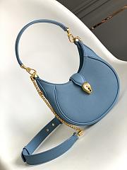 Fortok Bvlgari Serpenti Ellipse Micro Bag Blue 13x8x3.5cm - 1