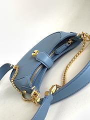 Fortok Bvlgari Serpenti Ellipse Micro Bag Blue 13x8x3.5cm - 6