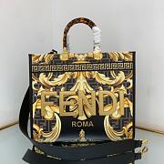 Fortok Fendi Sunshine Medium Fendace Printed FF Leather Bag 35×17×31cm - 1