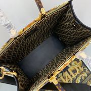 Fortok Fendi Sunshine Medium Fendace Printed FF Leather Bag 35×17×31cm - 4