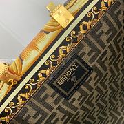 Fortok Fendi Sunshine Medium Fendace Printed FF Leather Bag 35×17×31cm - 2