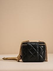 Fortok Chanel 23S Small Vanity Bag With Chain Black 10x9x7cm  - 6