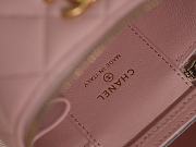 Fortok Chanel 23S Small Vanity Bag With Chain Pink 10x9x7cm - 6