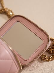 Fortok Chanel 23S Small Vanity Bag With Chain Pink 10x9x7cm - 2