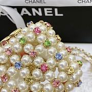 Fortok Chanel Mini Evening Bag Glass Pearls&Gold-Tone Metal White&Multicolour - 5