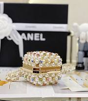 Fortok Chanel Mini Evening Bag Glass Pearls&Gold-Tone Metal White&Multicolour - 4