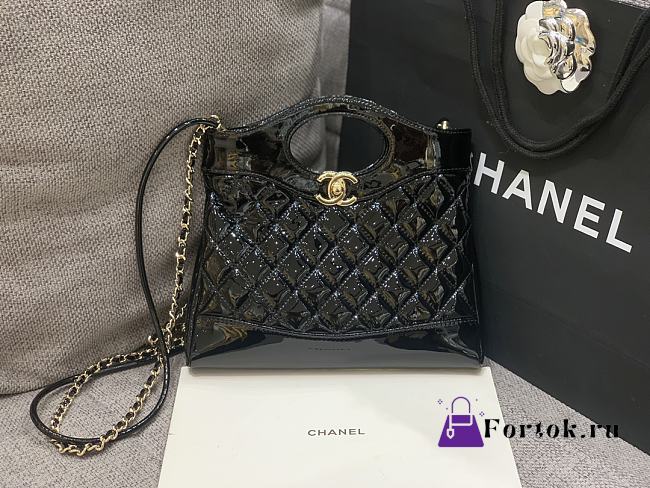 Fortok Chanel 31 HandBag Black 22x23x5.5cm - 1
