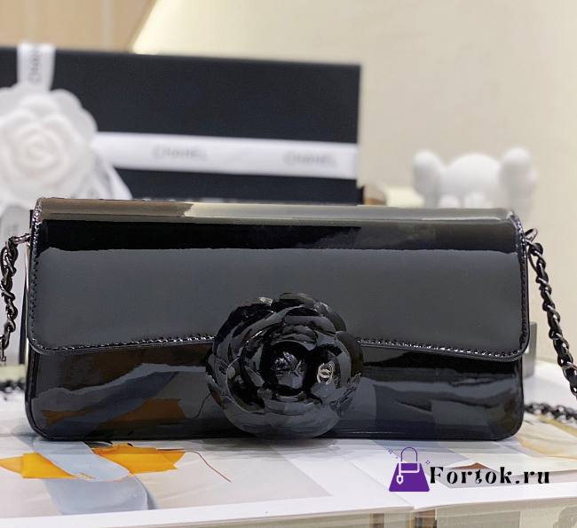 Fortok Chanel FW 23 Camellia Bag Black 22cm - 1