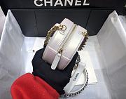 Fortok Chanel 21 Round Bag Sheepskin White 12cm - 5
