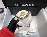 Fortok Chanel 21 Round Bag Sheepskin White 12cm - 2