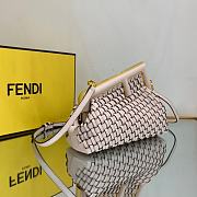 Fortok Fendi First Small Braided Leather Bag 24x9x18cm - 4