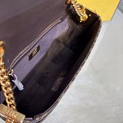 Fortok Fendi Iconic Baguette Chain Bag Brown 24x14x7cm - 3