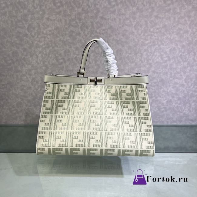 Fortok Fendi Peekaboo X-Tote Bag Light Green 41x29.5x16cm - 1