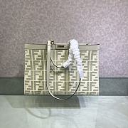 Fortok Fendi Peekaboo X-Tote Bag Light Green 41x29.5x16cm - 4
