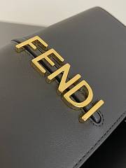 Fortok Fendi Graphy Chain Bag Black 22x5x11cm - 5
