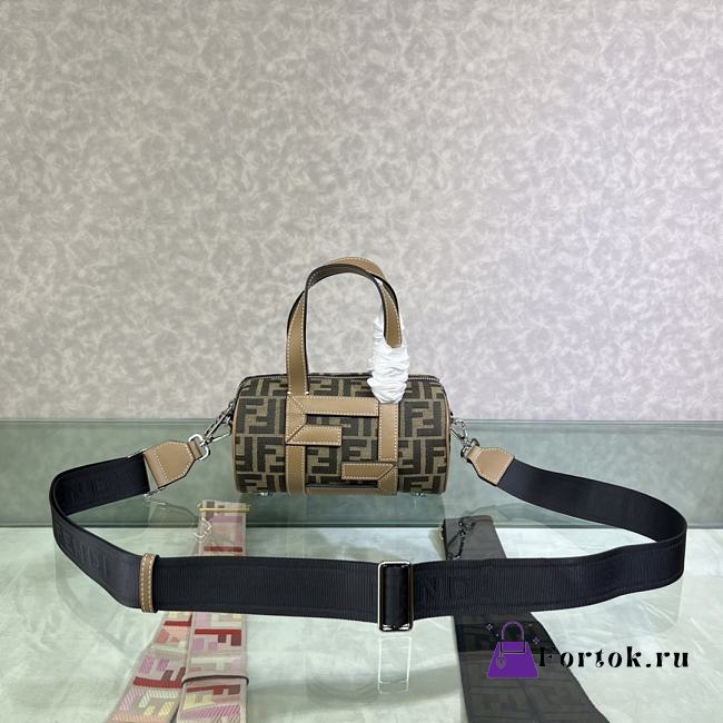 Fortok Fendi O'lock Canvas Tote Bag 21.5x13x13cm - 1
