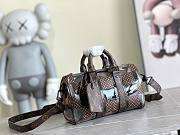 Fortok Louis Vuitton Keepall Bandoulière 25 Monogram Macassar Canvas Bag - 1