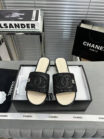 Fortok Chanel Slides Black/Beige 