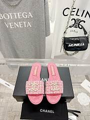 Fortok Chanel Tweed Slides Pink - 1