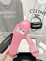 Fortok Chanel Tweed Slides Pink - 4