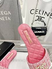 Fortok Chanel Tweed Slides Pink - 3
