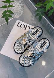 Fortok Chanel Slippers Silver - 1