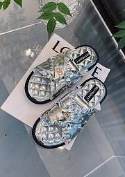 Fortok Chanel Slippers Silver - 3
