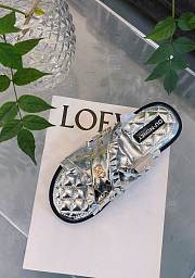 Fortok Chanel Slippers Silver - 2
