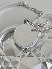 Fortok Dior D-Joy Bag Diamond Silver 22.5×12×5.5cm - 5