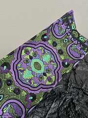 Fortok Dior Book Tote Multicolor Dior Indian Purple Embroidery 42x35x18.5cm - 5