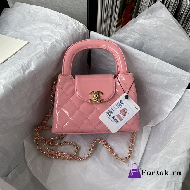 Fortok Chanel Coco Handle Bag Pink 20x15x7cm - 1