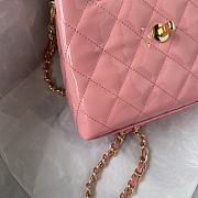 Fortok Chanel Coco Handle Bag Pink 20x15x7cm - 5