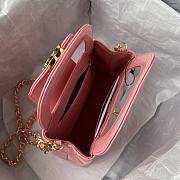 Fortok Chanel Coco Handle Bag Pink 20x15x7cm - 4