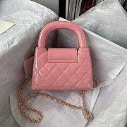 Fortok Chanel Coco Handle Bag Pink 20x15x7cm - 3