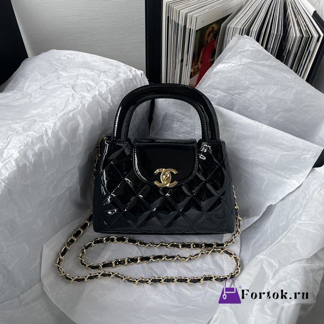 Fortok Chanel Coco Handle Bag Black 20x15x7cm - 1