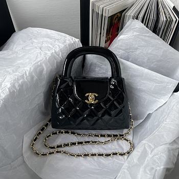 Fortok Chanel Coco Handle Bag Black 20x15x7cm