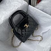 Fortok Chanel Coco Handle Bag Black 20x15x7cm - 5