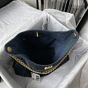 Fortok Chanel CC Denim Shopping Bag 34×36×7cm - 2