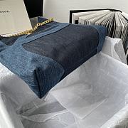 Fortok Chanel CC Denim Shopping Bag 34×36×7cm - 3