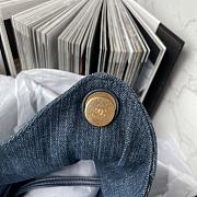 Fortok Chanel CC Denim Shopping Bag 34×36×7cm - 4