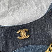 Fortok Chanel CC Denim Shopping Bag 34×36×7cm - 6