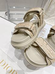 Fortok Dior Dioract Sandal Jute-Colored Braided Raffia - 6
