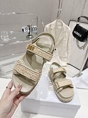 Fortok Dior Dioract Sandal Jute-Colored Braided Raffia - 5