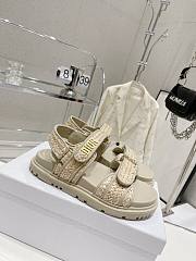 Fortok Dior Dioract Sandal Jute-Colored Braided Raffia - 2