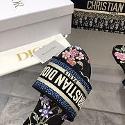 Fortok Dior Dway Slides Black Multicolor Embroidered Cotton - 4
