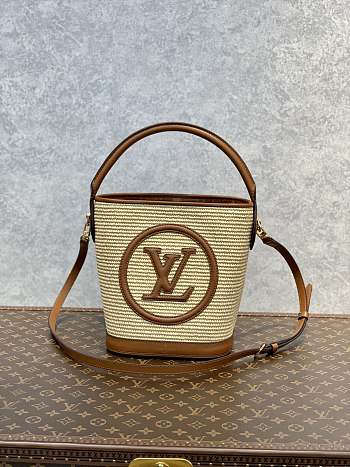 Fortok Louis Vuitton Petit Bucket Bag Caramel Brown M59962 20x19x24cm