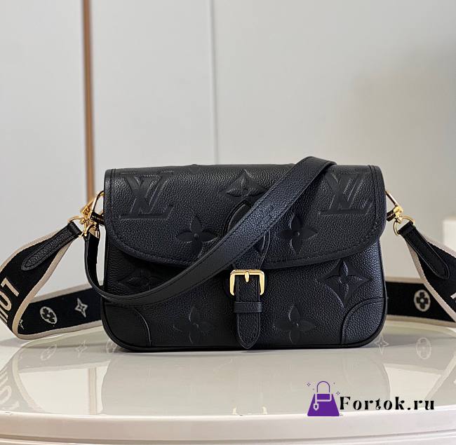 Fortok Louis Vuitton Diane Monogram Empreinte Bag Black M46386 25×9×15cm - 1