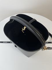 Fortok Saint Laurent Le37 Bucket Bag Black Shiny Leather - 5