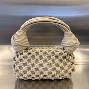 Fortok Bottega Veneta Double Knot Top Handle Bag Beige 24x15x5cm - 1